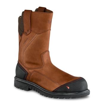 Red Wing Brnr XP 11-inch Waterproof Safety Toe Pull-On Mens Work Boots Brown - Style 2253